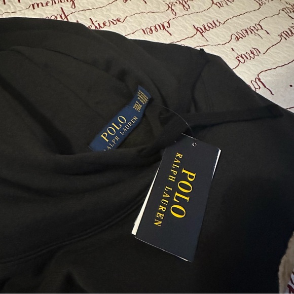 Polo Ralph Lauren Holiday Bear Fleece Hoodie| Mens 2XLT | Black NEW (Big & Tall) - Picture 4 of 4